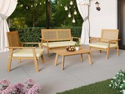 Set de grădină Kekarta (accacia + crem) (pentru 4 persoane). 1106306