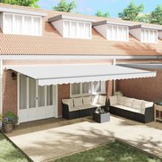 vidaXL Cortina Retractabilă Alb 600 × 350 cm țesătură