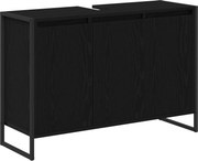 vidaXL Dulap de Baie cu ușă Stejar Negru 90 x 30 x 60 cm Lemn compozit