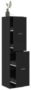 vidaXL Dulap de farmacie, negru, 40x41x174,5 cm, lemn prelucrat