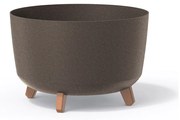 Ghiveci de flori cu picioare ECO WOOD, 38 cm, maro inchis