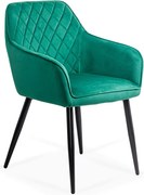 Scaun dining Aria, verde, catifea