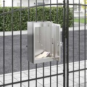 vidaXL cutie poștală cu ușă Negru 30 x 20 x 55 cm Oţel inoxidabil