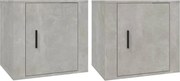 vidaXL Noptiere, 2 buc., gri beton, 50x39x47 cm