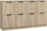 vidaXL Servante, 2 piese, stejar sonoma, 60x30x70 cm, lemn prelucrat