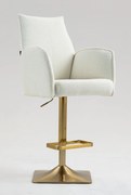 HR280KW Scaun Crem Boucle cu Bază Aurie