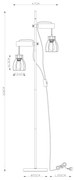 Globo 15326-2SN - Lampadar MINA 2xE27/40W/230V