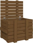 vidaXL Cutie de depozitare, maro miere, 58x40,5x42 cm lemn masiv pin