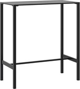 vidaXL Masă de bar, negru, 100x50x110 cm, oțel vopsit electrostatic