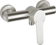 Lupo Baterie pentru duș, montare pe perete Finisaj: Oțel periat BLU_F40M