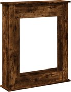 vidaXL Mască de șemineu, stejar fumuriu 75x20x87,5 cm, lemn prelucrat