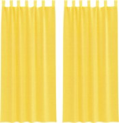 vidaXL Perdele Voile cu buzunare pentru bare 2 buc Galben