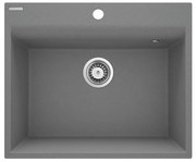 Deante ZRC_S10A - Chiuvetă de bucătărie CORIO 50 x 60 cm, granit, gri metalizat