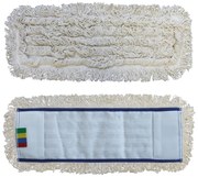 Mop cu buzunare Standard, 50 cm - bumbac, alb