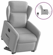 vidaXL Scaun reclinabil electric, țesătură gri nor