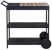 Măsuță de servire cu roți cu blat din lemn de acacia 40x80 cm Miro – Wenko