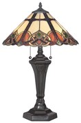 Elstead QZ-CAMBRIDGE-TL - Lampă de masă Tiffany BELLE 2xE27/75W/230V