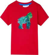 vidaXL Tricou pentru copii, roșu, 128