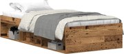 vidaXL Cadru de pat fără saltea Lemn vechi 75x190 cm Lemn prelucrat