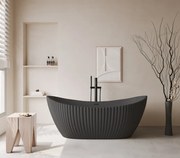 Cada acril freestanding Celeste Noir, Negru mat, 170 cm, 5049