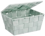 Organizer cu capac ADRIA, recipient pentru baie, WENKO, mentă