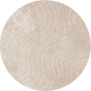 vidaXL Covoare de zonă Rotund PALMERAS Bej Ø 160 CM Poliester