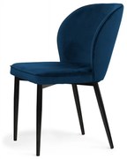 Scaun tapitat Aine albastru/negru h87 cm