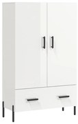vidaXL Dulap înalt, alb extralucios, 69,5x31x115 cm, lemn prelucrat