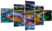 Tablou panorama orașului nocturn (125x70 cm), în 40 de alte dimensiuni noi