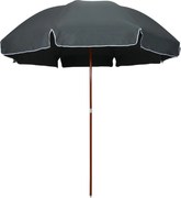 vidaXL Umbrelă de soare de grădină, stâlp din oțel, antracit, 300 cm