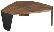 Masuta de cafea asimetrica design modern Walnut and Black