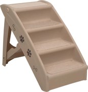 vidaXL Scară pentru câini pliabilă, maro, 62 x 40 x 49,5 cm