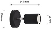 Spot LED de perete TUNE 1xGU10/4,8W/230V negru