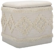 Mauro Ferretti Puff Contenitor Patrat Damasco cm 40X40X40 | Aosom Romania