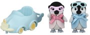 Sylvanian Families Pinguini pentru copii gemeni cumașină