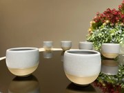 Pahar Ceramica Heritage Gri (Glazurat Manual) 300ml