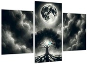 Tablou – Arbore alb-negru în lună plină (90x60 cm)