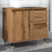 vidaXL Dulap de baie, stejar artizanal, 65x33x60 cm, lemn prelucrat