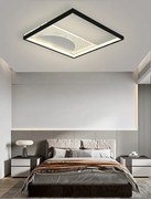 Lustra LED Cu Telecomanda, Elit's Esn R9060rS, 72W, Negru Alb
