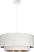 Lustră suspendată pe cablu NATIA, 1x E27, 60W, 230V, Ø 45 cm, albă