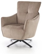 Fotoliu rotativ Scampi stofa cappuccino H97 cm