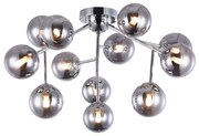 Lustra deosebita cu 12 de surse de lumina Dallas, crom/ fumuriu MYMOD545PL-12CH