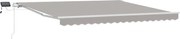 vidaXL Cortina Retractabilă Manual Gri deschis 400 × 300 cm