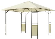 Pavilion Gazebo pentru Grădină Outsunny Alb din Metal 3x3m | Aosom Romania