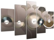 Tablou - Abstract maro-auriu (150x105 cm)