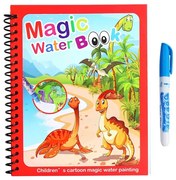 Carte de colorat cu apă, reutilizabilă, Magic WaterBook, Dinozauri