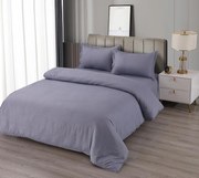 Lenjerie de pat dublu pentru 2 persoane Damasc Finetat Deluxe - Gri