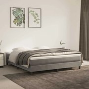 vidaXL Saltea de pat cu arcuri, gri deschis, 160x210x20 cm, catifea