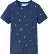 vidaXL Tricou pentru copii, albastru închis, 128