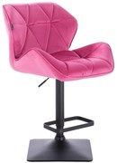 HR111KW Scaun Roz Velur cu Bază Neagră